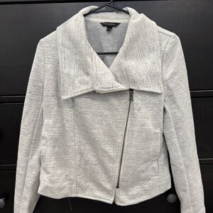 Banana Republic Collared Zipper Jacket, Grey, Size Small